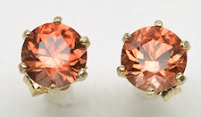 Faceted Sunstone Earrings